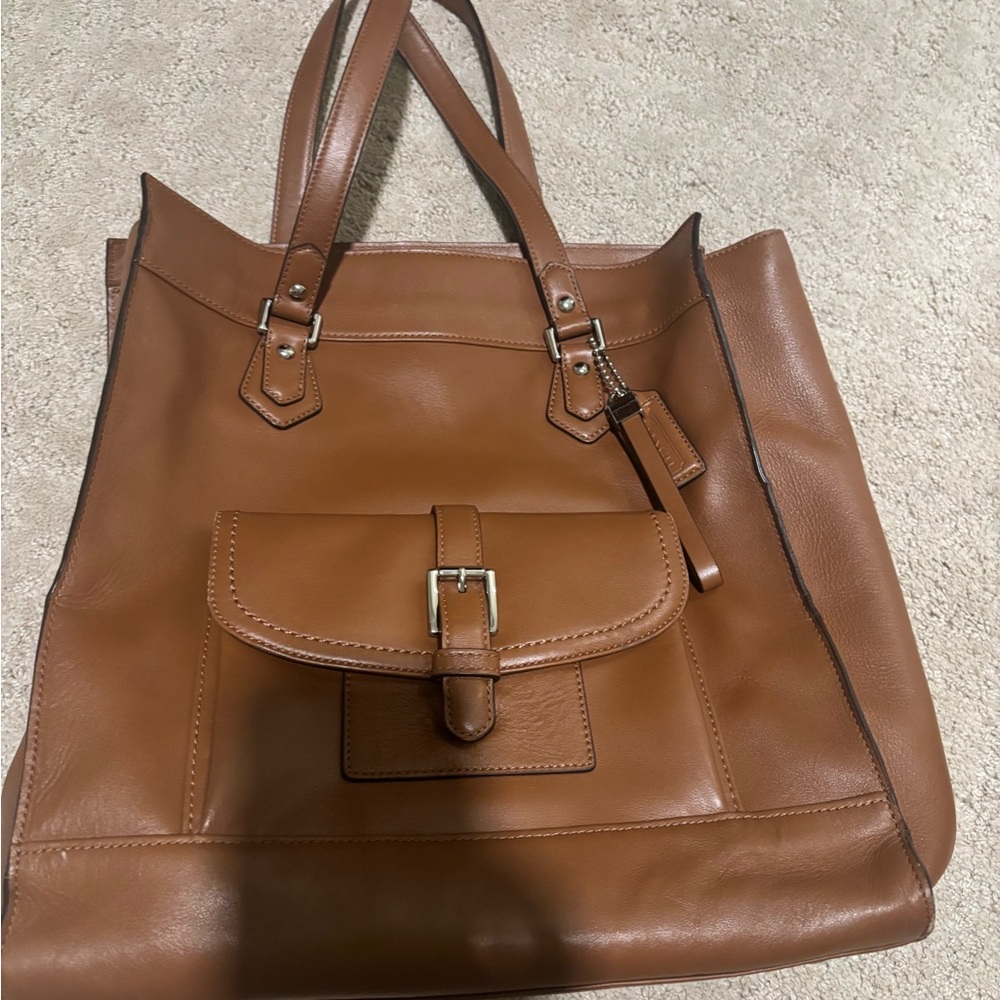 Coach Brown Leather Tote Bag